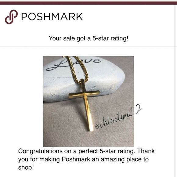 Men’s Gold Cross Necklace - Picture 11 of 13